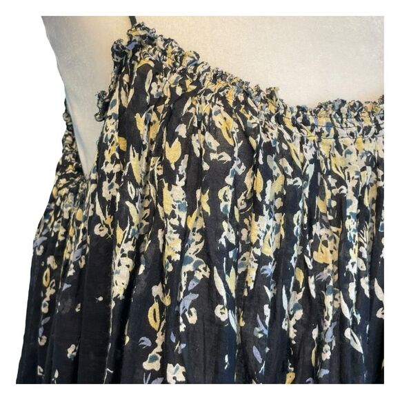 Free People Intimately Instant Crush Camisole Top Black Floral Print Cropped S - Picture 3 of 6